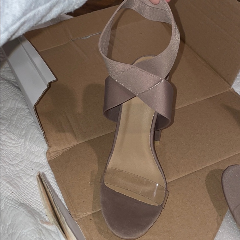 Never worn very cute & stylish brown/beige heels